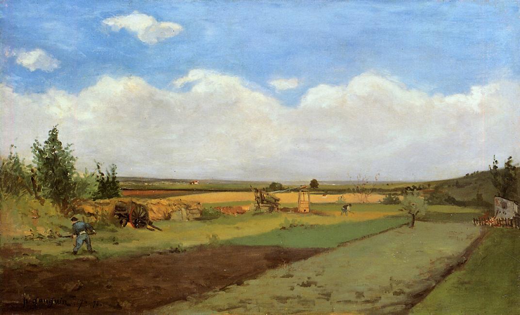 Working the land - Paul Gauguin Painting